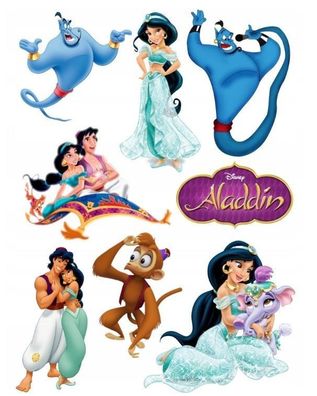Tortenaufleger Alladyn Personalisierter Alladyn Essbare Tortendekoration aus Fondant3