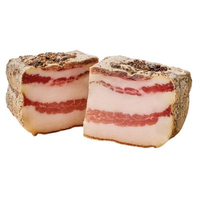Pancetta mit Wacholder, im Stück