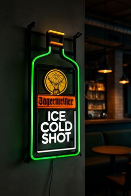 Jägermeister LED Reklame Werbeschild zum Hängen/Stehen Leuchtreklame - Maße: ca