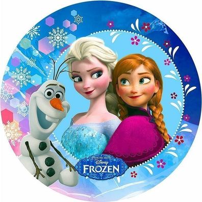 Tortenaufleger Elsa Frozen Anna Essbar Zuckermasse Tortenbild Deko + 4 Muffin A1