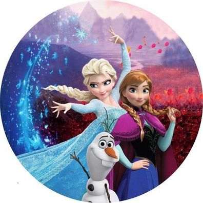 Tortenaufleger Elsa Frozen Anna Essbar Zuckermasse Tortenbild Deko + 4 Muffin A4