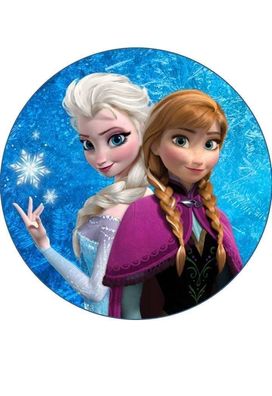 Tortenaufleger Elsa Frozen Anna Essbar Zuckermasse Tortenbild Deko + 4 Muffin A5
