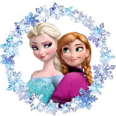 Tortenaufleger Elsa Frozen Anna Essbar Zuckermasse Tortenbild Deko + 4 Muffin A9