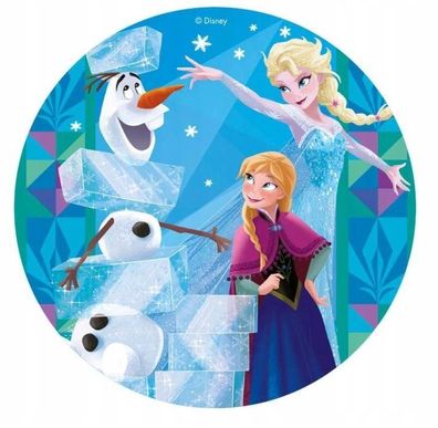 Tortenaufleger Elsa Frozen Anna Essbar Zuckermasse Tortenbild Deko + 4 Muffin A12