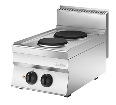 Bartscher Elektro Herd Kochfeld Kochherd 2 runde Platten 400x 650 x 295mm Gastro