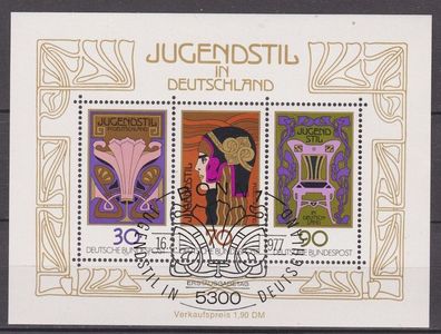 BRD 1977 gestempelt ESST Bonn MiNr. Block 14 75 Jahre Jugendstil in Deutschland