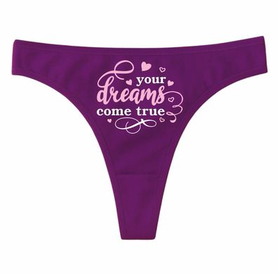 Ladie String Tanga bedruckt mit dem Motiv Your dreams come true