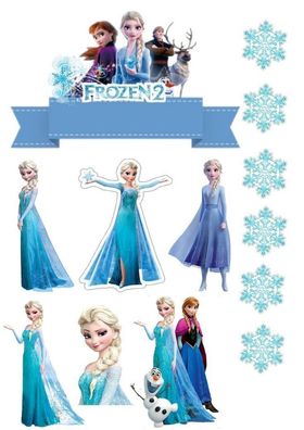 Tortenaufleger Elsa Personalisierter Elsa Essbare Tortendekoration aus Fondant A3