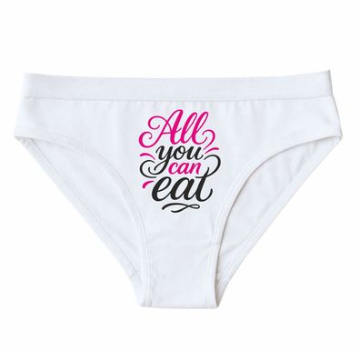 Damen Slip bedruckt mit Motiv All you can eat