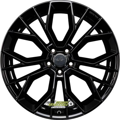 4x Mak Stilo-D gloss black 9.5x20 ET22 - LK5/112 ML66.45 Felge Alu