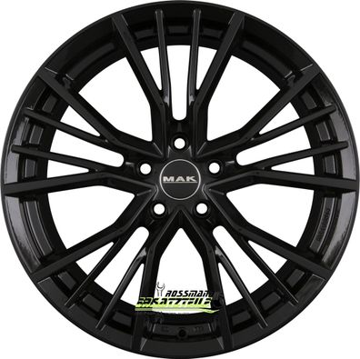 4x Mak Union gloss black 9.5x21 ET36 - LK5/112 ML66.45 Felge Alu