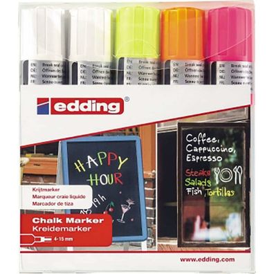 Edding Kreidemarker Breit 4-15mm 5er-Etui Window-Marker