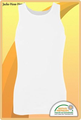 Herren Unterhemd Achselhemd Weiß Baumwolle Classig XL Gr. 5 bis 16 NEU