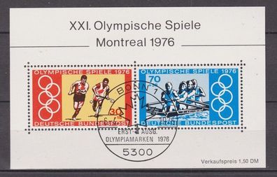 BRD 1976 gestempelt ESST Bonn MiNr. Block 12 Oly- Sommerspiele, Montreal