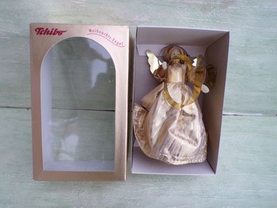 alter Tchibo Weihnachtsengel Serie Decore gold 15cm OVP DM-Zeit