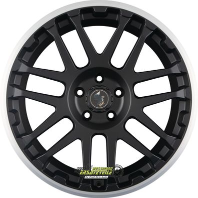 4x Etabeta Combat black matt lip polished 10x22 ET45 - LK6/139.7 ML93.1 Felge Alu