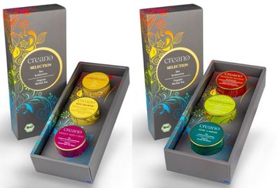 Geschenk Creano Tee Mix 2x 3er Dose Grobschnitt Bio Kräuter-Früchteteemischung