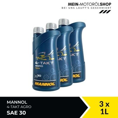 Mannol 4-Takt Agro SAE 30 3x1 Liter