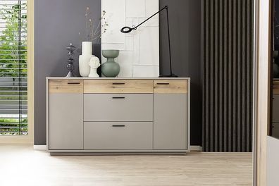Valdivia Sideboard T01 Basalt & Eiche Evoke