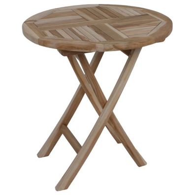 Tisch JAVA, klappbar, rund Ø70cm, Teak C-grade