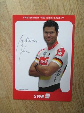 Radrennfahrer Bahnradsport Matthias John - handsigniertes Autogramm!!!