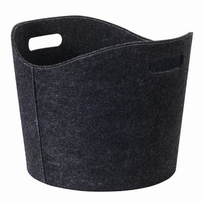 Filz-Kaminholztasche grau Ø 390 x H 310 mm