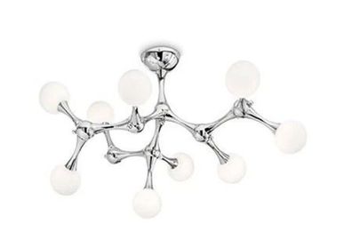 Deckenleuchte NODINO, 9-flammig, Ø 83cm, inkl. G9 Leuchtmittel, Chrom