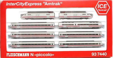 Spur N Fleischmann 937440 US Triebzug ICE "Amtrak" 8-teilig DCC OVP (419k)