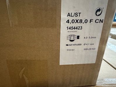 Gesipa Blindnieten Alu/Stahl Flachkopf 4x8 mm Palette 110