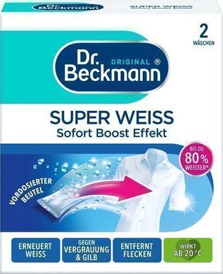 Dr. Beckmann Super Weiss Wäschebleichmittel, 2 x 40 g, Deutschland