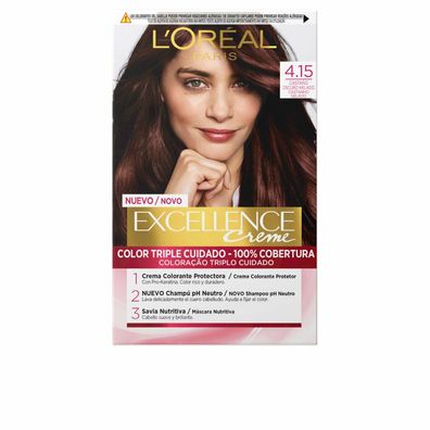 L'Oréal Professionnel Excellence Creme tinte #4.15-castaño oscuro helado