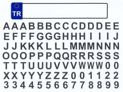 Kfz Kennzeichen mit Buchstaben Türkei