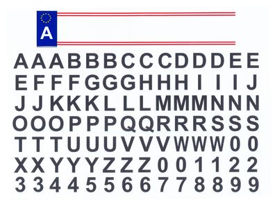 Kfz Kennzeichen mit Buchstaben Österreich