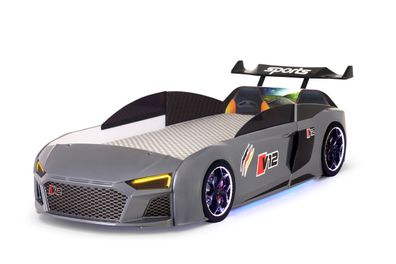 Kinder Autobett V12 Full mit Sound &amp; LED Scheinwerfer