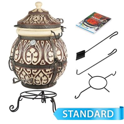 Tandoor Attika Lehmofen aus Schamott mit Zubehör Standard 4-teilig