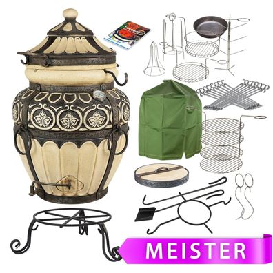 Tandoor Griechenland Lehmofen aus Schamott Meister 14-teilig