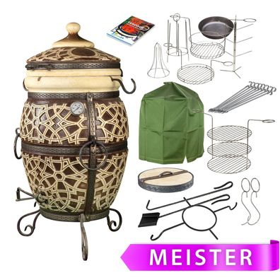 Tandoor Marrakesch Lehmofen aus Schamott Meister 14-teilig