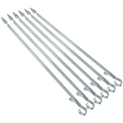 Tandoor Luxus Spieße 2mm Edelstahl 6-teilig Länge: 40 cm