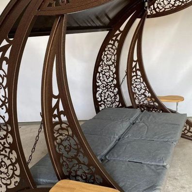 Gartenschaukel Dubai mit Überdachung in Braun