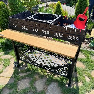 Garten Mangal Armada 2 für 20 Spieße in Schwarz