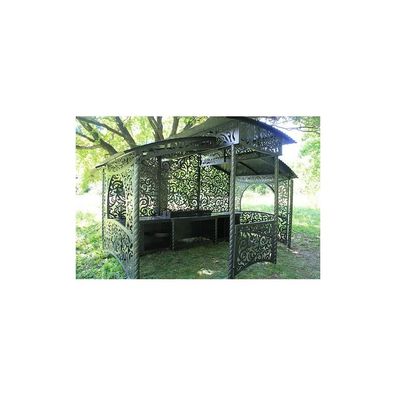 Außenküche ? Luxus-Gartenpavillon Zeus in Schwarz