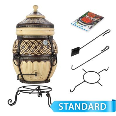 Tandoor Thor aus Schamott mit Zubehör Standard 4-teilig