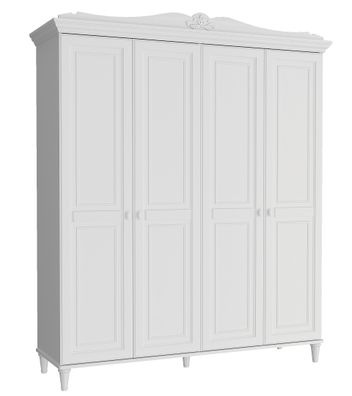 Almila Kleiderschrank Lory 4-türig mit LEDs