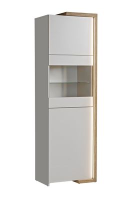 Vitrine Dasar hoch Kaschmir Eiche 3-türig