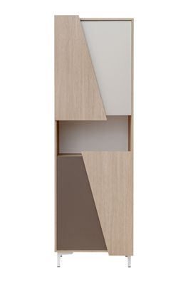 Vitrine Viste 4-türig Scandi-Fischgrätmuster