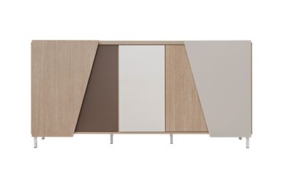Sideboard Viste in Eiche und Braun 4-türig