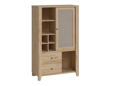 Hochkommode Parilla 1-türig im natürlichen Design