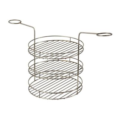 Tandoor Grillrost 3-stufig mit Rand aus Edelstahl Ø 29 cm