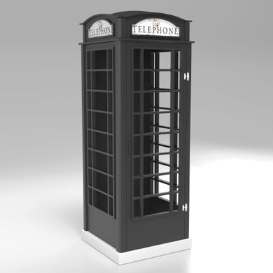 Telefonzelle Schrank ? Telefonbox 1-türig in Schwarz