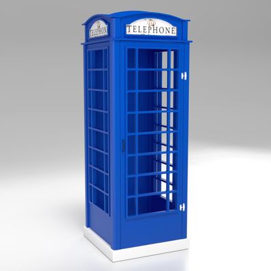 Telefonzelle Schrank ? Telefonbox 1-türig in Blau